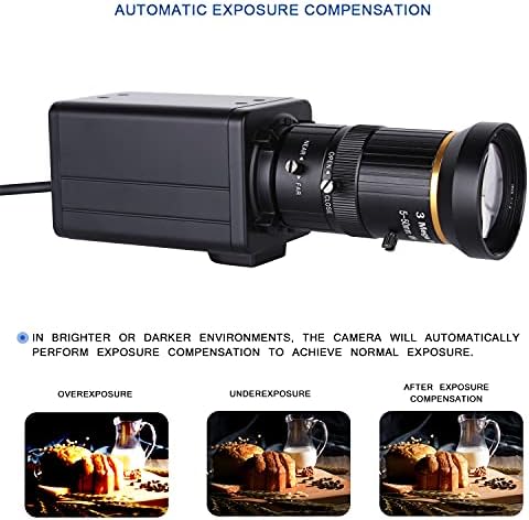 AIBESY 4K HD מצלמת מחשב מצלמת מחשב מצלמת 8 מגה -פיקסל 10x זום אופטי זום 60 מעלות זווית ידנית מיקוד