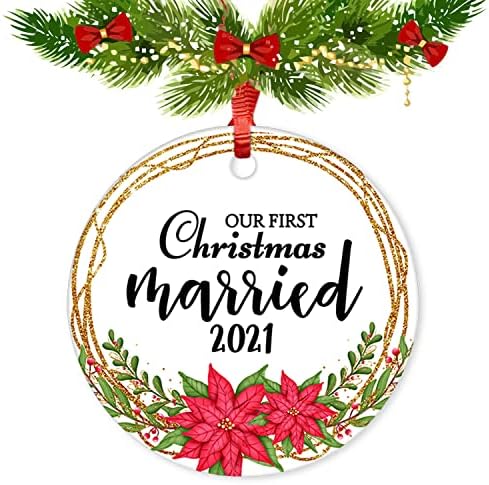 קישוט הראשון שלנו לחג המולד לחג המולד חתונה חתונה קישוט קרמיקה בן הזוג הקישוט הראשון שלנו לחג המולד 2021