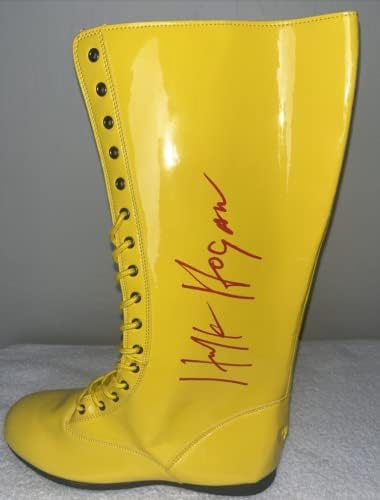 Hulk Hogan חתום חתימה עם חתימה WCW WWE Pro Boot Boot Boot עם אימות בקט
