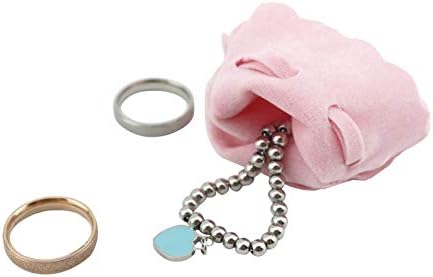 GBSTORE 10 PCS קטיפה שקיות משיכה תכשיטים מתנה קלבאש שקיות לשרשרת אחסון עגילי צמיד אוזניות צפו בממתקים ופריטים קטנים