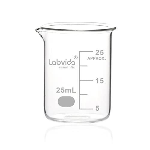 לבווידה 24 יחידות של כוסות זכוכית בצורה נמוכה, 3.3 בורוסיליקט עם סיום מודפס, כרך.25 מ ל,לוב 037