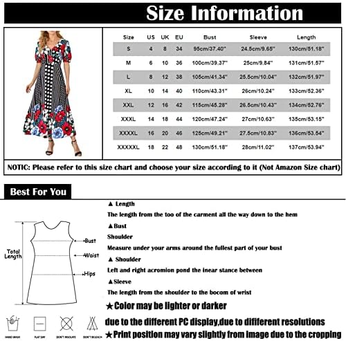 שמלות שרוול קצרות של נוקמופו לנשים 2023 אופנה מזדמנת הדפס פרחוני הדפס שרוול קצר שמלת צוואר צווארון שמלת