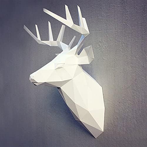 WLL-DP DIY נייר מודל יצירתי גיאומטרי גיאומטרי 3D קישוט קיר צבי דוגמנות ראש אוריגמי נייר נייר
