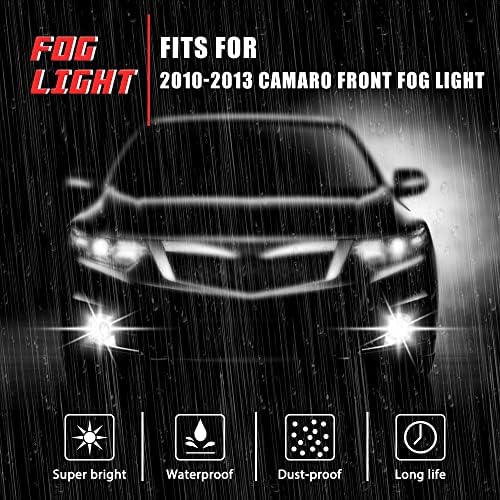 נהיגה ערפל אורות מנורות החלפה עבור שברולט קמארו 2010 2011 2012 2013 עם הלוגן נורות & מגבר; שחור לוח