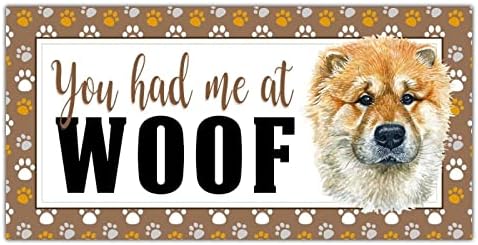שלט כלב מצחיק שלט מתכת כפרי היה לך Weof Woof Decorative PET קיר קיר שלט קיר כפה דלת הקולב קיר בית