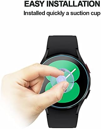 Mihence תואם ל- Samsung Galaxy Watch 5 44 ממ / גלקסי צפה 4 מגן מסך 44 ממ, סרט מגן על זכוכית מזג אנטי-סקרט.