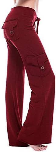מכנסי יוגה של Bootcut מכנסיים למתיחת נשים אימון להירגע בכושר מכנסי יוגה רכים סופר