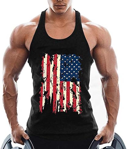 קויפוטאנג גברים גופית גופית אמריקאית דגל כושר פיתוח גוף גוף כושר חדר כושר צמרות שריר שריר גופייה בחזרה