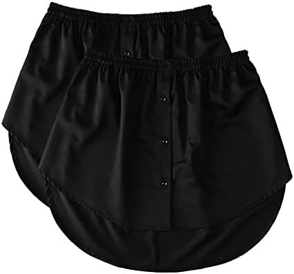 2 PCS חולצות טריקו מארח לנשים בתוספת גודל גודל מתכוונן מזויף מזויף חולצה תחתון חצאית חצאית חצי אורך חצי אורך