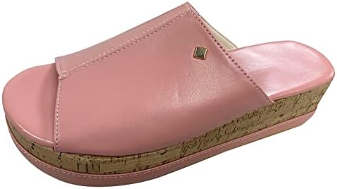פלטפורמה אופנת סנדלים מוצקים קיץ סנדלי טריז נעלי צבע נעלי נעליים רומיות טריז נוחות סנדלים לנשים