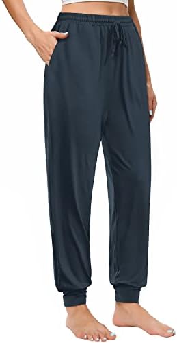 מכנסי טרניעה של אומימיס מכנסי יוגה עם מותניים גבוהים עם כיסים אלסטיים רצועות רצים מכנסיים אתלטים