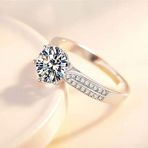 אופנה זירקוניה בלינג בלינג רטרו טבעת טבעת נישואין טבעת נישואין מתכווננת