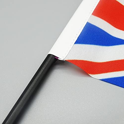 דגלי שולחן משובחים בבריטניה עם דוכנים -6 x 4 אינץ 'בריטניה - בריטיש - דגל שולחן כפרי עולמי בינלאומי