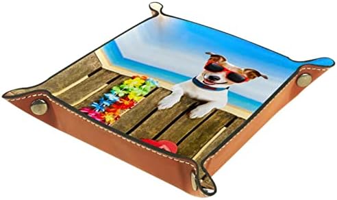 משקפי שמש של טאקמנג חוף השמש לכלבים, קופסאות אחסון מגש סוכריות מגש עור קטן מגש סאנדריס מגש למפתח, טלפון,