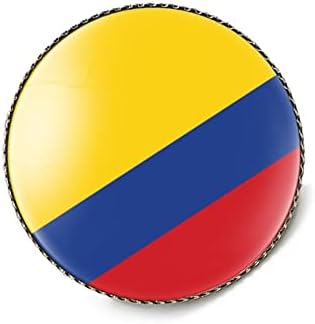 vmcoatdu סיבוב 1 אינץ 'סנטימטר דגל קולומביה סיכה בינלאומית סיכה מתכת וזכוכית תחיית תחייה בסגנון מזכרות