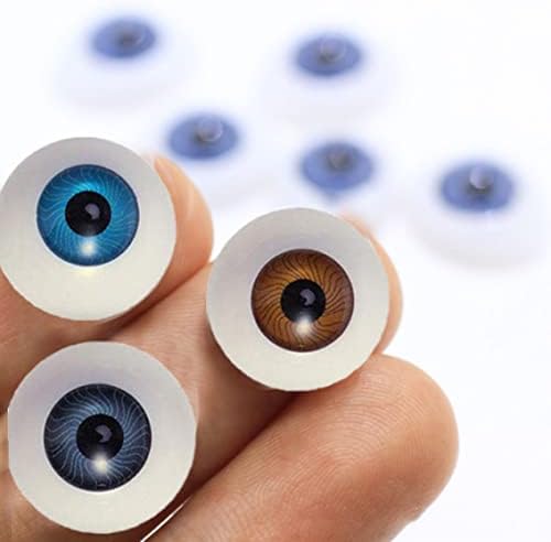 8 יחידות עיניים אנושיות מלאכות DIY גלגלי עיניים חלולים הדמיה מלאכותית בובות גלגלי עיניים מפלסטיק אבזרי ליל כל