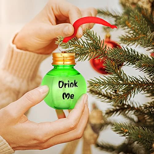 9 חתיכות אלכוהול מלא קישוטי עץ חג המולד קישוטי חג המולד כדורי חג המולד בקבוקי מים נורות נורות נורות