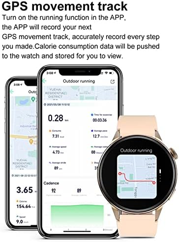 Droos Fitness Tracker 1.36 מסך מגע מסך Smartwatch Watch Watch Rot
