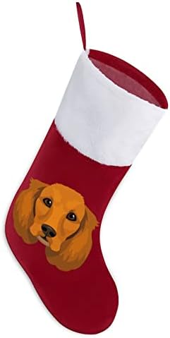גולדן רטריבר כלב פנים חג המולד גרבי גרביים לתלייה לחג המולד עץ עץ אח עיצוב בית