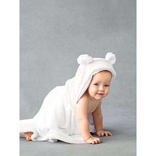 מגבת תינוק ג 'ירפה לוקס קטנה עם אוזניים, 24 איקס 41, קרם