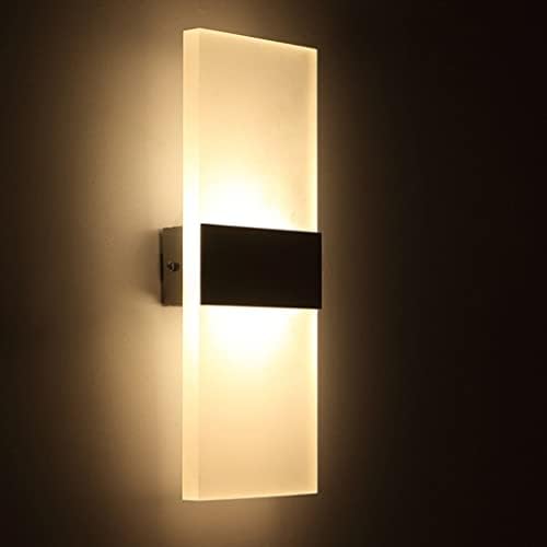 קיר אור פמוט, מנורת מודרני אקריליק דקורטיבי לחדר שינה סלון מסדרון 14 * 6 סמ לבן אור לבן, אקריליק הוביל קיר אור