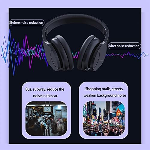 אוזניות מבטלות רעש של Behatina תומכות בחיבור Bluetooth אלחוטי, אוזניות סאב סטריאו עם מיקרופון, המתאימות למוצא