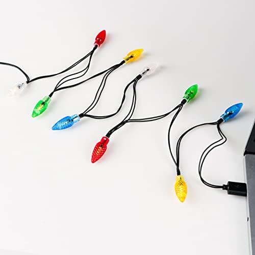 Vistapex LED אורות חג המולד טלפון טעינה כבל טעינה, מטען USB ונורות, 50 אינץ '10 סס צבעוני לטלפון 14, 14 Pro,