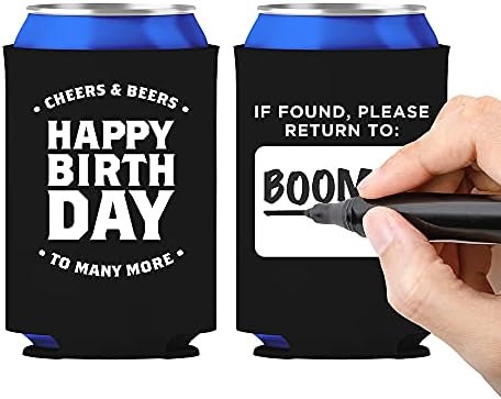 יום הולדת שמח יום הולדת וחתונה מבודדים יכולים מקררי שרוול משקאות לבירה, מים, סודה - 13 חבילה