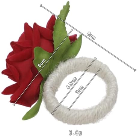 יינגרן פרחי ורדים רומנטיים יצירתיים טבעת מפית/עיצוב מסיבות טבעות מפיות מעץ לשולחן אוכל אירועי משפחת יומיומי 3