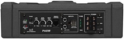 Audio Audio PA8W Subwoofer Car מוגבר - 800 וואטס מקסימום כוח, פרופיל נמוך, סאב וופר 8 אינץ