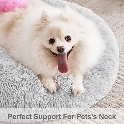 מיטת כלב אורטופדי נוח סופגנייה מחבק עגול כלב מיטת אולטרה רך רחיץ כלב וחתול כרית מיטה