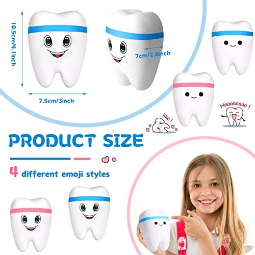 4 מחשבים איטיים עולים בג'מבו שן עיצוב שיניים רכות שיניים חמוד צעצוע להקלה על נוער מבוגרים מתנות