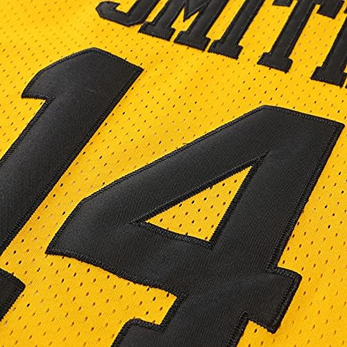 14 הנסיך הטרי של בל אייר אקדמיה גברים של כדורסל ג ' רזי נוח מסיבת רקמת ספורט חולצות צהוב