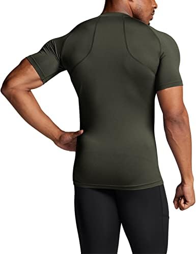Athlio 1 או 3 חבילה של חולצות דחיסה עם שרוול קצר יבש של גברים, חולצות טריקו ספורט ספורט, חולצות