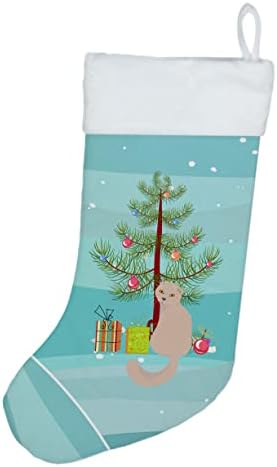 אוצרות קרוליין CK4789CS קיפול סקוטי חתול חג מולד חג מולד, אח תלויה גרביים לעונה חג המולד עיצוב חג מפלגה קישוטים