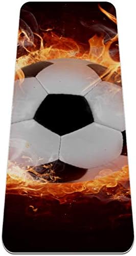 סיבזה כדורגל כדורגל אש פרימיום עבה יוגה מחצלת ידידותי לסביבה גומי בריאות & מגבר; כושר החלקה מחצלת