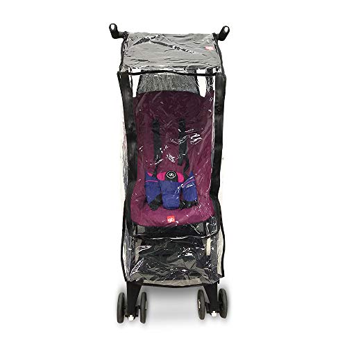 עגלת תינוקות כיסוי גשם אביזרי כיסא לכיסוי GB Pockit 3S 2S 3C פלוס, בגודל גדול בגודל שחור אטום לרוח