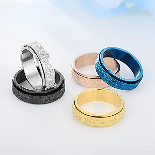 טבעות נשים נשים מבטיחות טבעת טיטניום פלדה חלבית מסובבת להפחית את טבעת הלחץ האירופית ואמריקאית נירוסטה טבעת