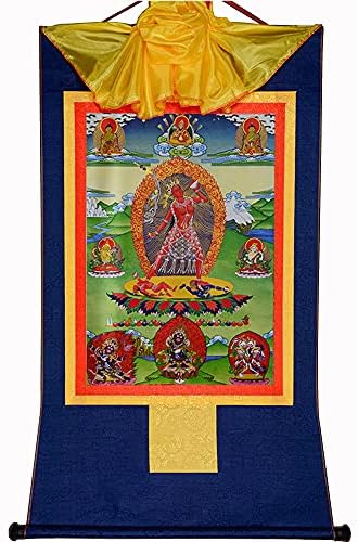 Gandhanra Vajrayogini, הדקיני של כל הבודהות, טיבטי Thangka Art Art, Buddhist Thangka Brocade, Buddha שטיח עם