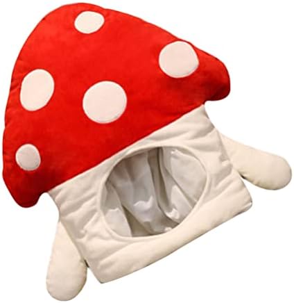 פטריות כובע מצחיק חידוש בארה ' ב: אדום לבן הבחין פטריות קטיפה כובע קוספליי כובע לילדים למבוגרים קרנבל ליל