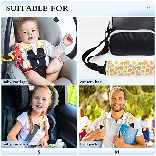 אפרסקים מכסה רצועת מושב לרכב לילדים לתינוקות 2 יח 'רצועות מושב רכב רפידות כרית כרית כרית מגן על חגורת