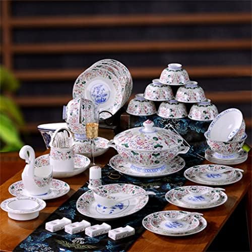 קערות קרמיקה של CDYD, צלחות, כפות, כלי שולחן מערכים עצם משפחתית סינית סין קערות אורז מתנות חמורה ביתיות