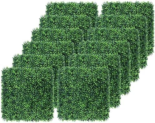12 יחידות 20 x 20 עץ מלאכותי עץ גדר גידור צמח דשא דשא קיר קיר UV הגנה על גדר פרטיות חיצונית מקורה