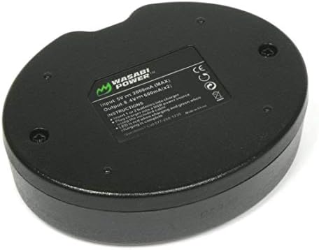 WASABI POWER מטען סוללות כפול USB עבור PENTAX D-LI90 ו- PENTAX 645D, 645Z, K-01, K-3, K-5, K-5 II,