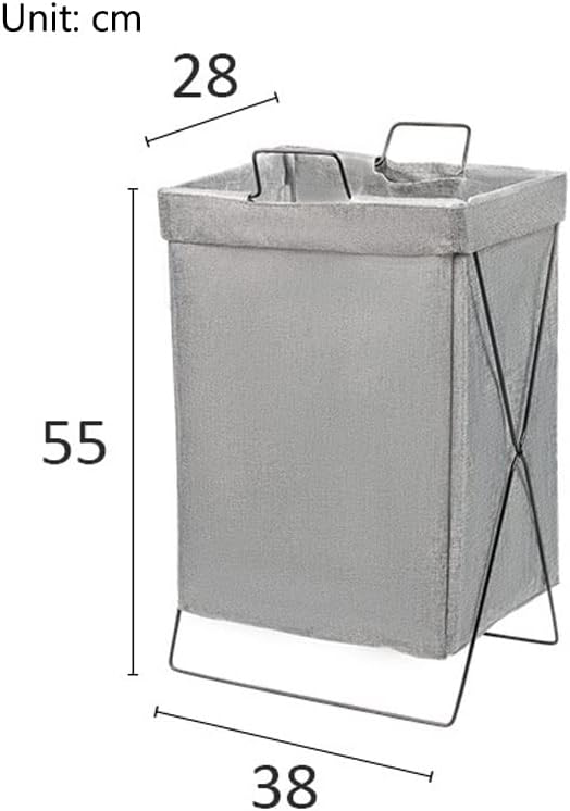 מסגרת ברזל מתקפל סל כביסה בגדים מלוכלכים אחסון סל כותנה פשתן בד אחסון לסלון