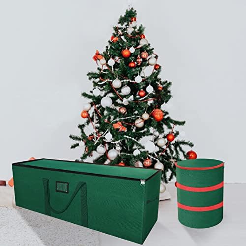תיק אחסון עץ חג המולד של פארדו-מתאים עד 7.5 רגל. עץ מפורק גבוה-20 גובה על 15 רוחב על 48 ארוך-חומר