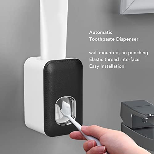 מתקן משחת שיניים אוטומטי של Emoshayoga, קיר ABS עמיד המותקן אוטומטי פלט אוטומטי לשליטה משחת שיניים למלון