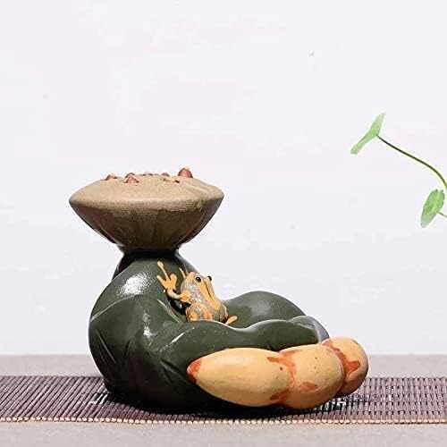 קומקום קומקום חרס סגול תה חיית מחמד חיית מחמד לוטוס פסל פסל תה פסלון שולחן עבודה קישוטים מלאכת