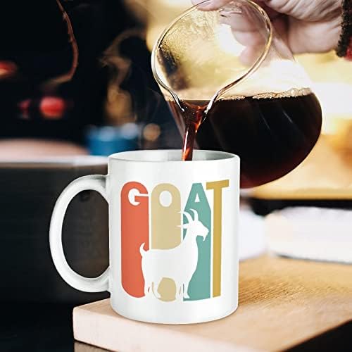 בציר סגנון עיזים צללית הדפסת ספל קפה כוס קרמיקה תה כוס מצחיק מתנה עם לוגו עיצוב עבור משרד בית