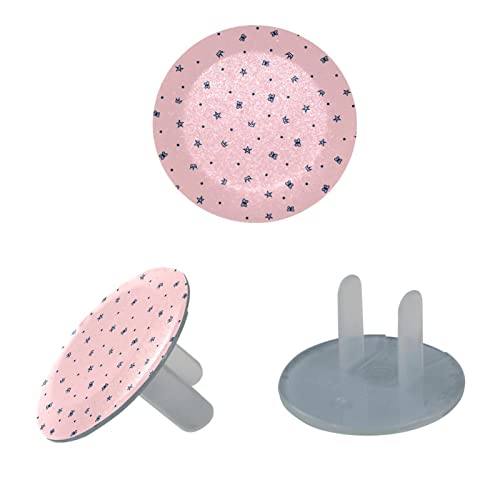 Princess Crown Outlet Pucket Covers 12 חבילה - כיסויי תקע של בטיחות לתינוקות - עמיד ויציב -